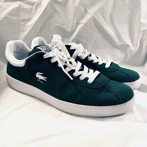 Lacoste Men’s Tennis Shoes Size 10 Green Suede